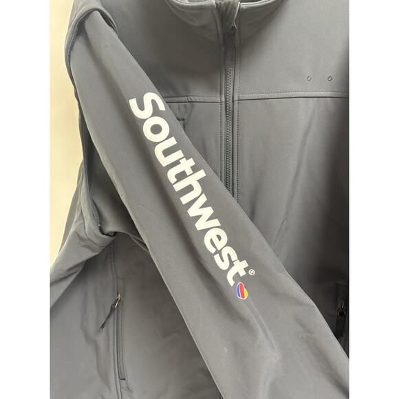 Southwest Airlines Softshell Jacket 3XL Gray Convertible Sleeves Vest Logo - Picture 4 of 8